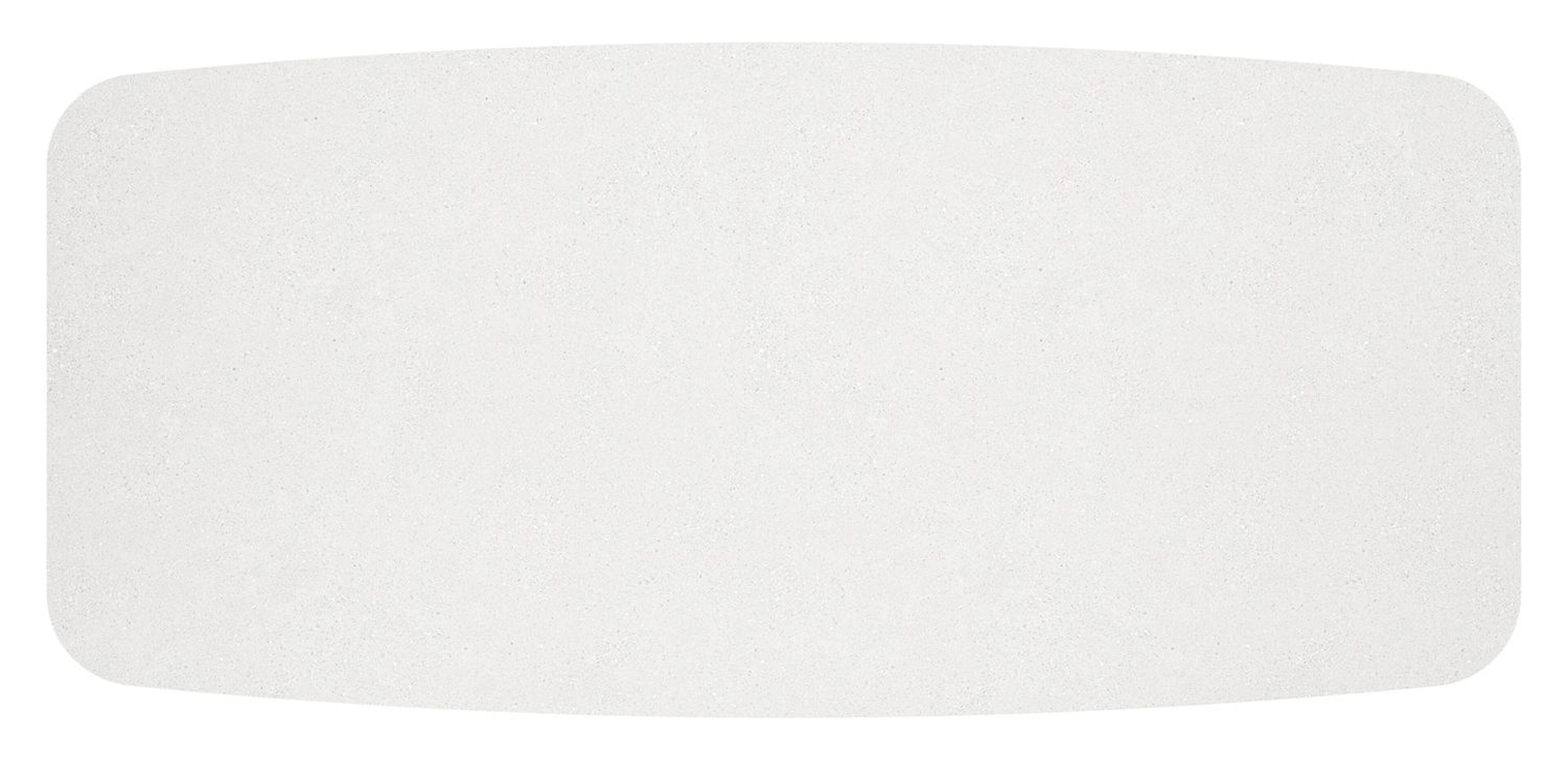 Mosa bootvormige tuinset in wit aluminium en sintered stone topo minerale met 6 Amalfi tuinstoelen