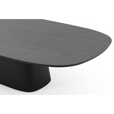 Amico tuintafel bombo xl in zwart aluminium en volkeramiek Basalt Black - L 320 x B 148 x H 73.5 cm