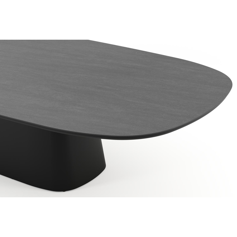 Amico tuintafel bombo xl in zwart aluminium en volkeramiek Basalt Black - L 320 x B 148 x H 73.5 cm
