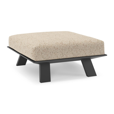 Cesano poef in zwart aluminium met bora jungle all weather Cosytica kussen