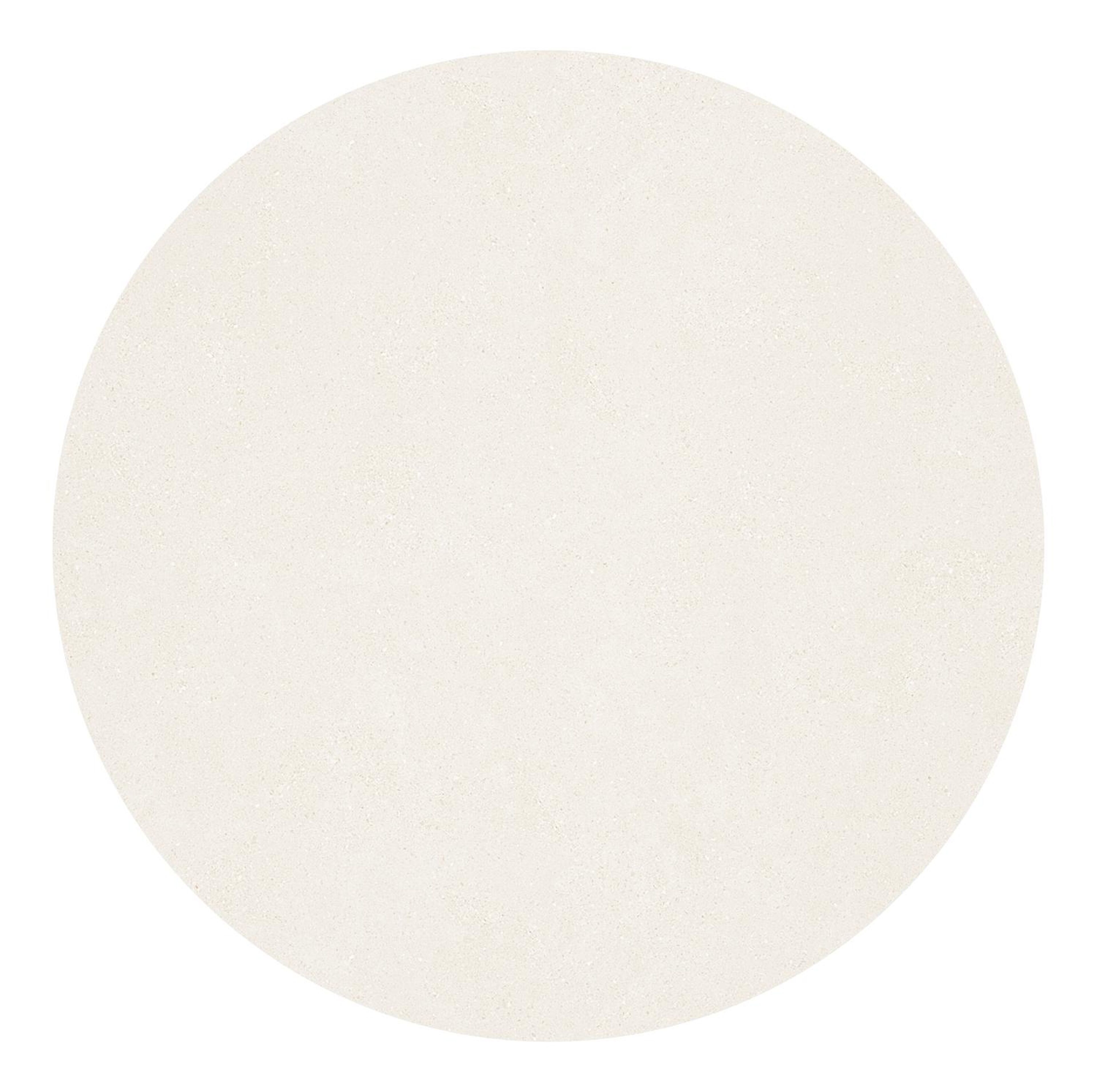 Pamplona tuintafel rond in wit aluminium en sintered stone Crema minerale - Dia. 140 x H 72 cm