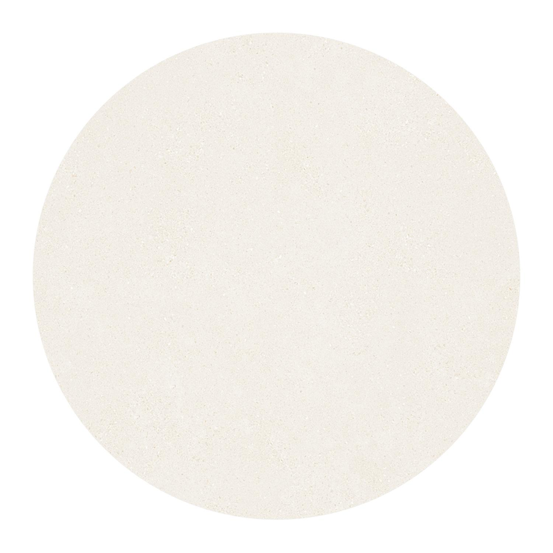 Table de jardin Pamplona ronde en aluminium blanc et sintered stone Crema minérale - Dia. 105 x H 72 cm