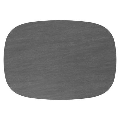 Amico tuintafel bombo xl in wit aluminium en volkeramiek Basalt Black - L 210 x B 148 x H 73.5 cm