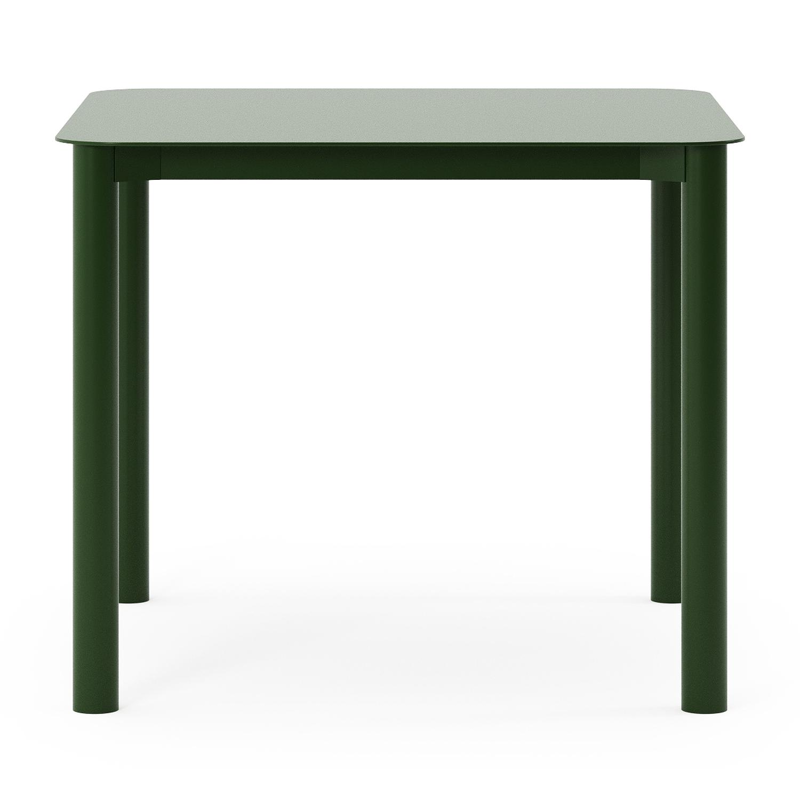 Orso tuintafel afgerond vierkant in groen aluminium - L 90 x B 90 x H 75 cm