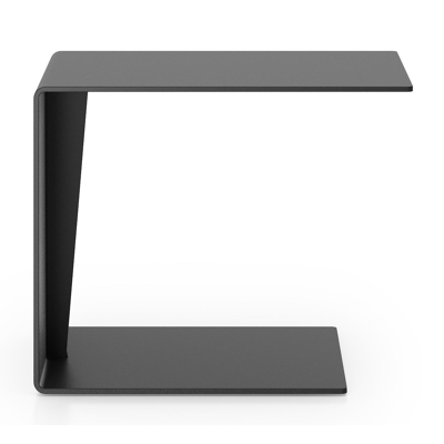 Table d'appoint Tufo en aluminium noir - Lg 35 x larg. 47 x H 38,5 cm