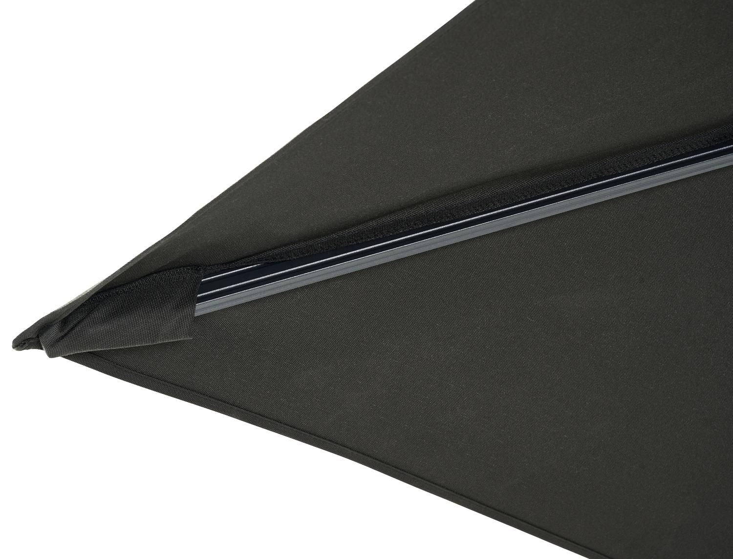 Parasol pendant Avola avec fonction tilt en aluminium noir avec toile de parasol en weather+ softtouch noir - Larg1 300 x Larg2 300 cm (avec pied de parasol)