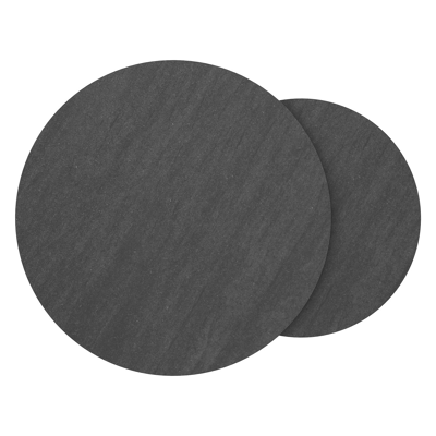 Fano loungetafels in zwart aluminium en zwart volkeramiek - Dia. 65 X H 30 cm