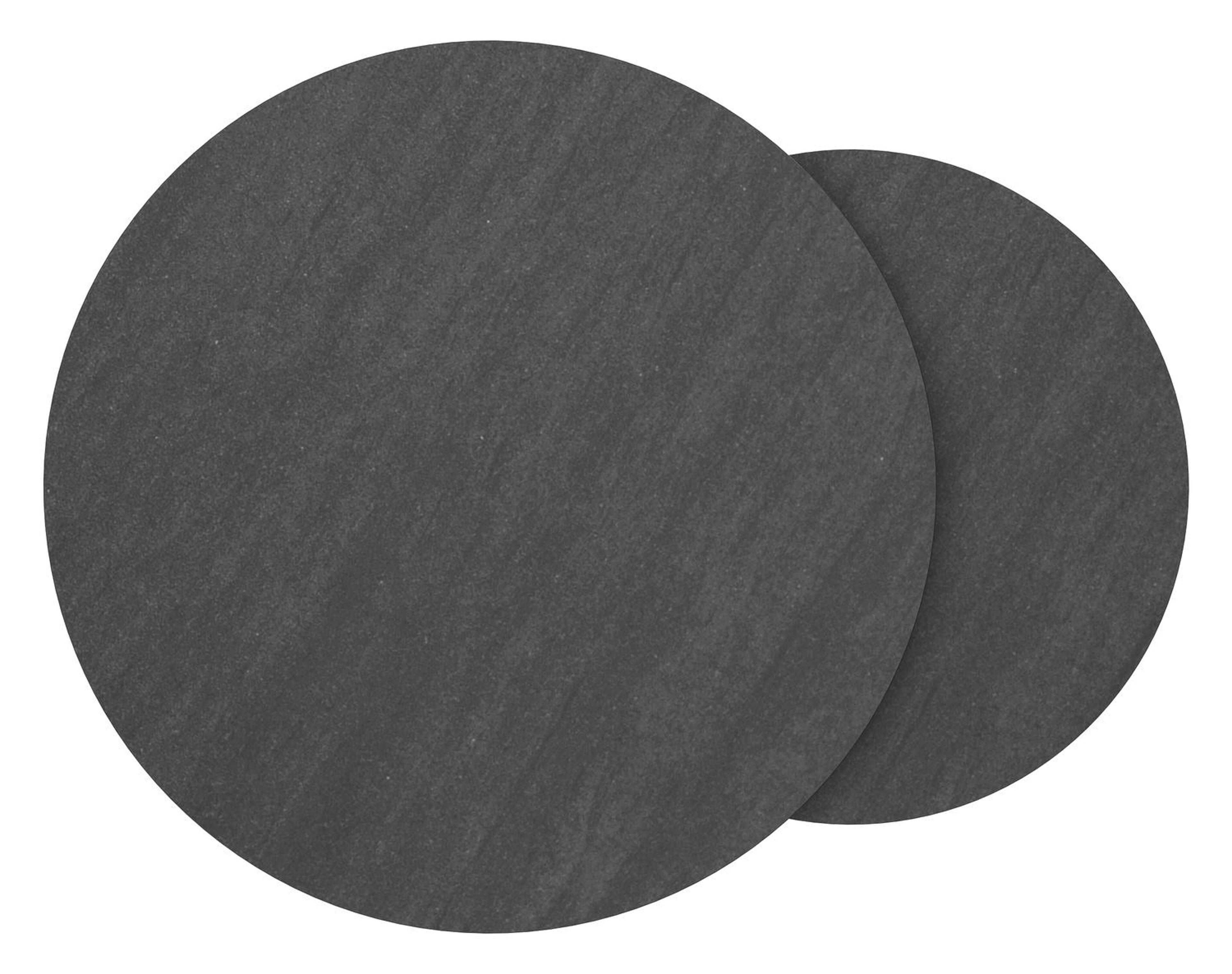 Tables basse Fano en aluminium noir et céramique pleine noir - Dia. 65 X H 30 cm