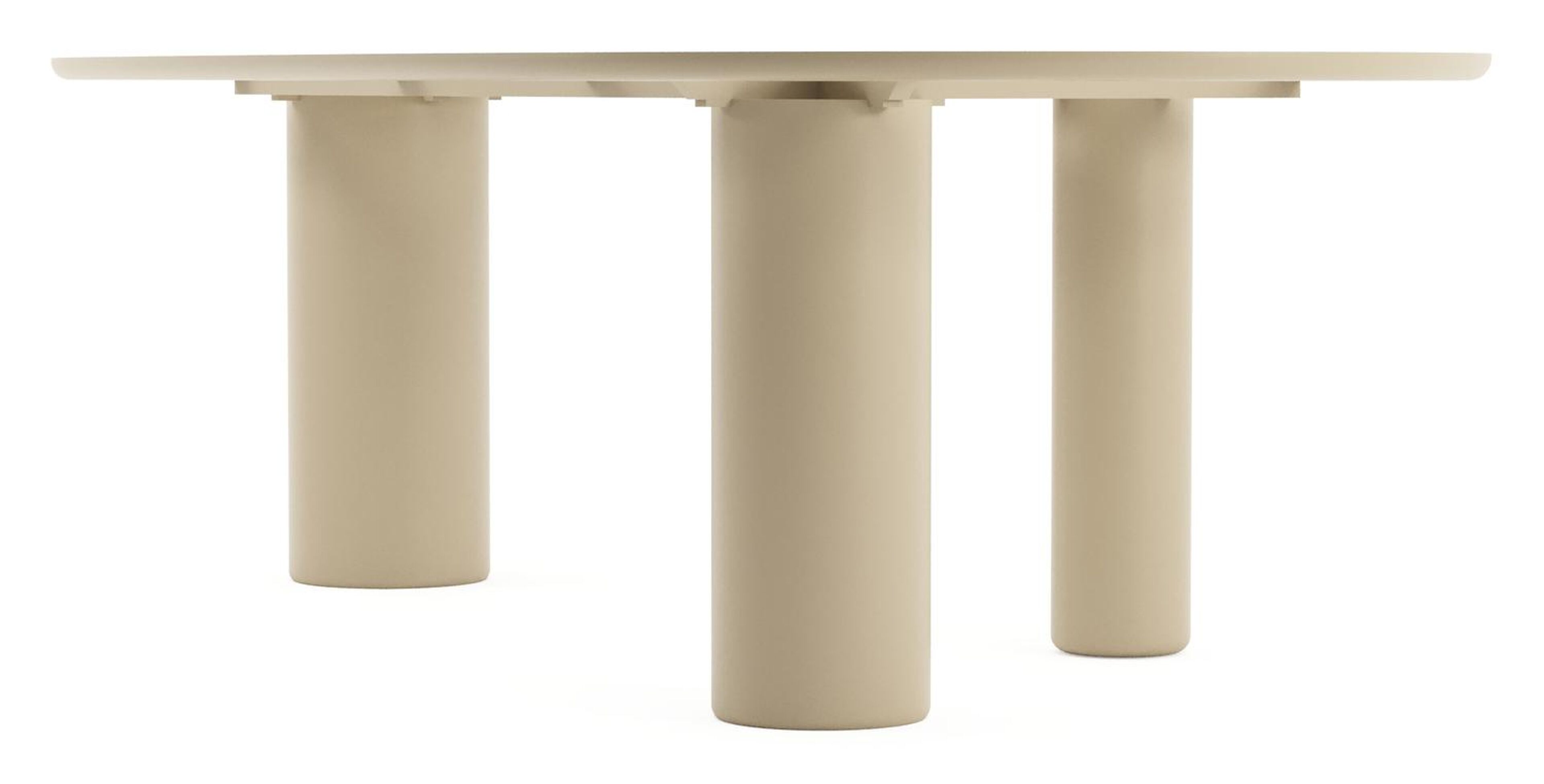 Amico tuintafel mango in beige aluminium en volkeramiek Taj Mahal - L 260 x B 130 x H 74 cm