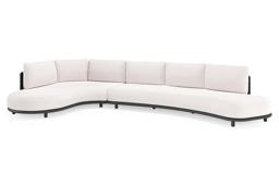 Chaise longue rechts + 3-zit