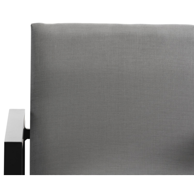 Verato tuinstoel in zwart aluminium en grijs comfort textilene