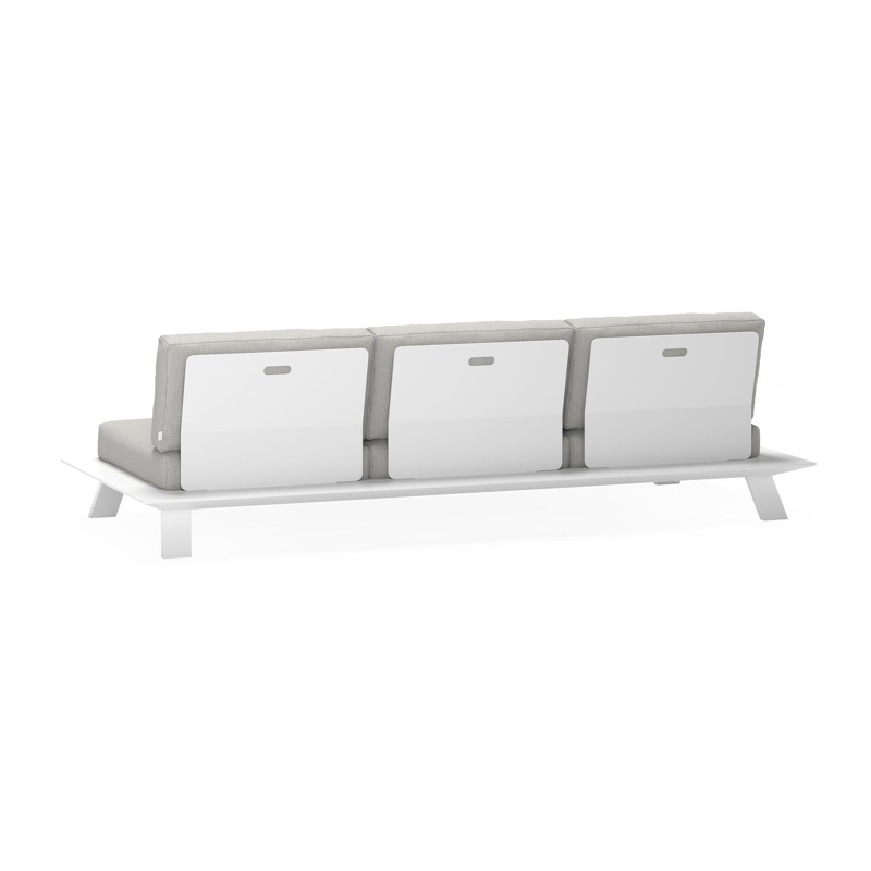 Cesano loungebank 3-zit in wit aluminium met savane nimbus all weather sunbrella® luxe kussen