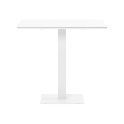 Piemonte tuintafel in wit aluminium en volkeramiek arctic white - L 70 x B 80 x H 72,5 cm