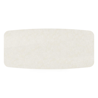 Orso tuintafel bootvorm in zwart aluminium en volkeramiek shilin - L 255 x B 115 x H 75 cm