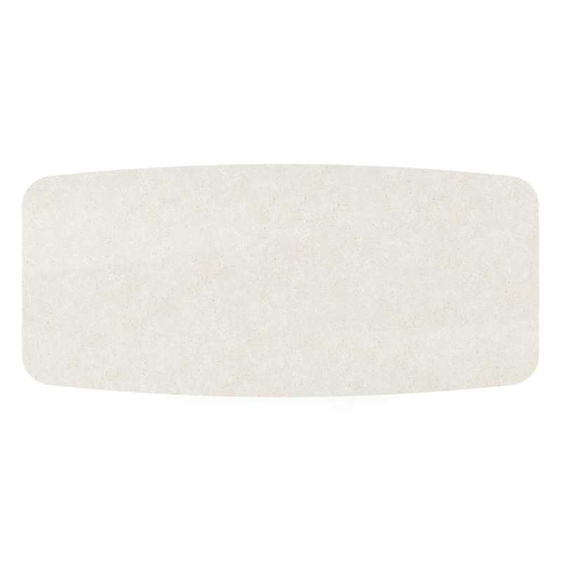 Orso tuintafel bootvorm in zwart aluminium en volkeramiek shilin - L 255 x B 115 x H 75 cm