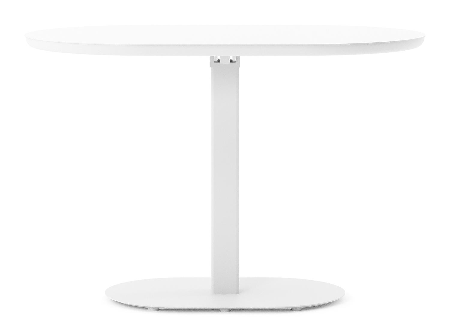 Teramo kantelbare tuintafel rechthoekig in wit aluminium - L 110 x B 70 x H 74 cm