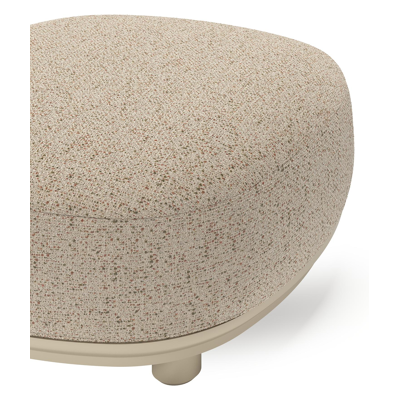 Vadelo poef in beige aluminium met bora jungle all weather cosytica kussen