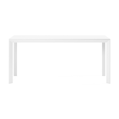 Malito tuintafel in wit aluminium en volkeramiek arctic white - L 170 x B 70 x H 75,5 cm