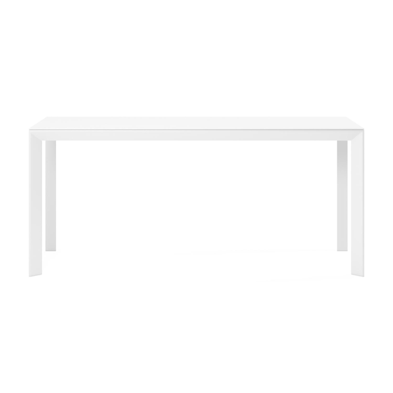 Malito tuintafel rechthoekig in wit aluminium en volkeramiek arctic white - L 170 x B 70 x H 76 cm