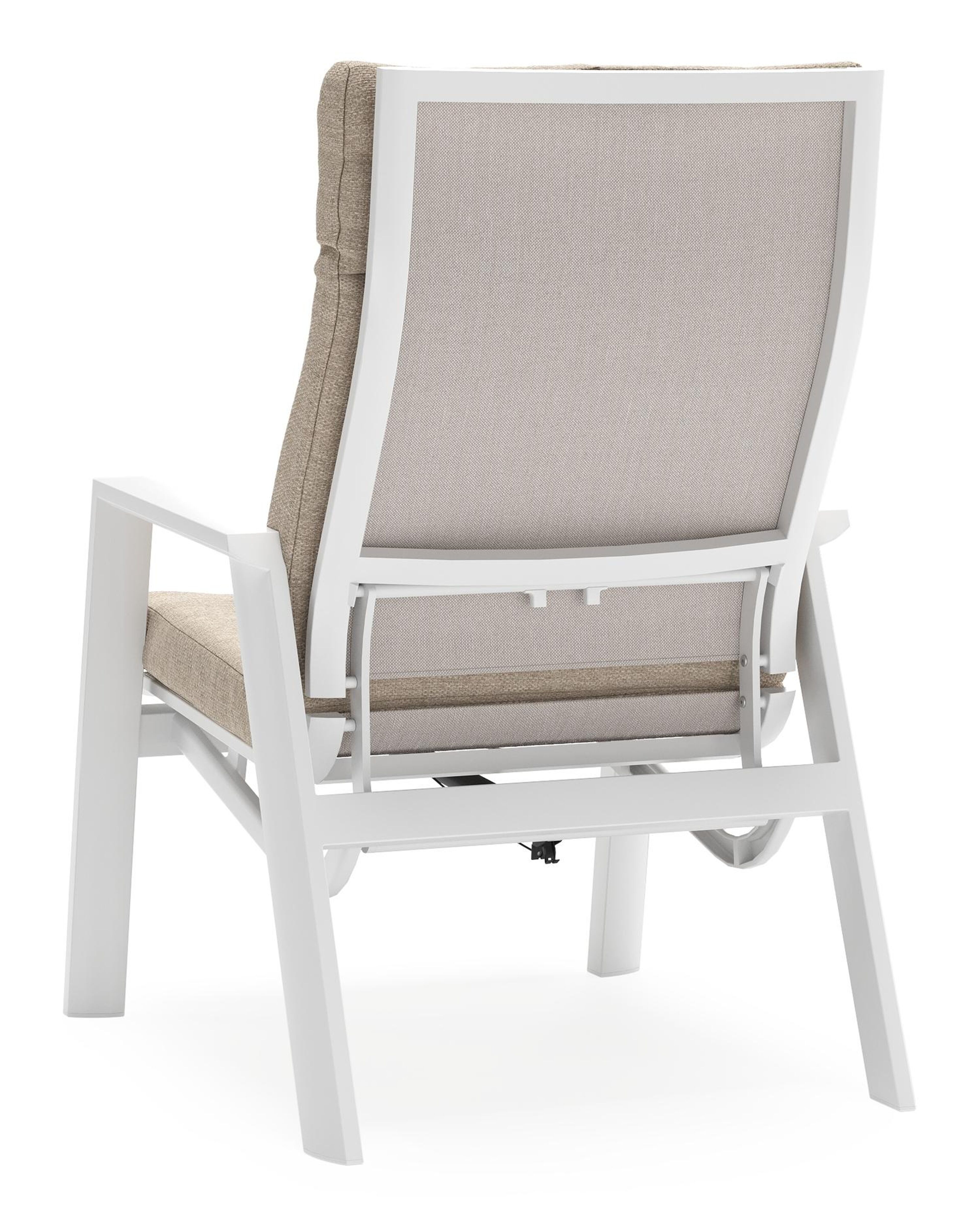 Prato loungestoel in wit aluminium met rustic weather+ softtouch kussen