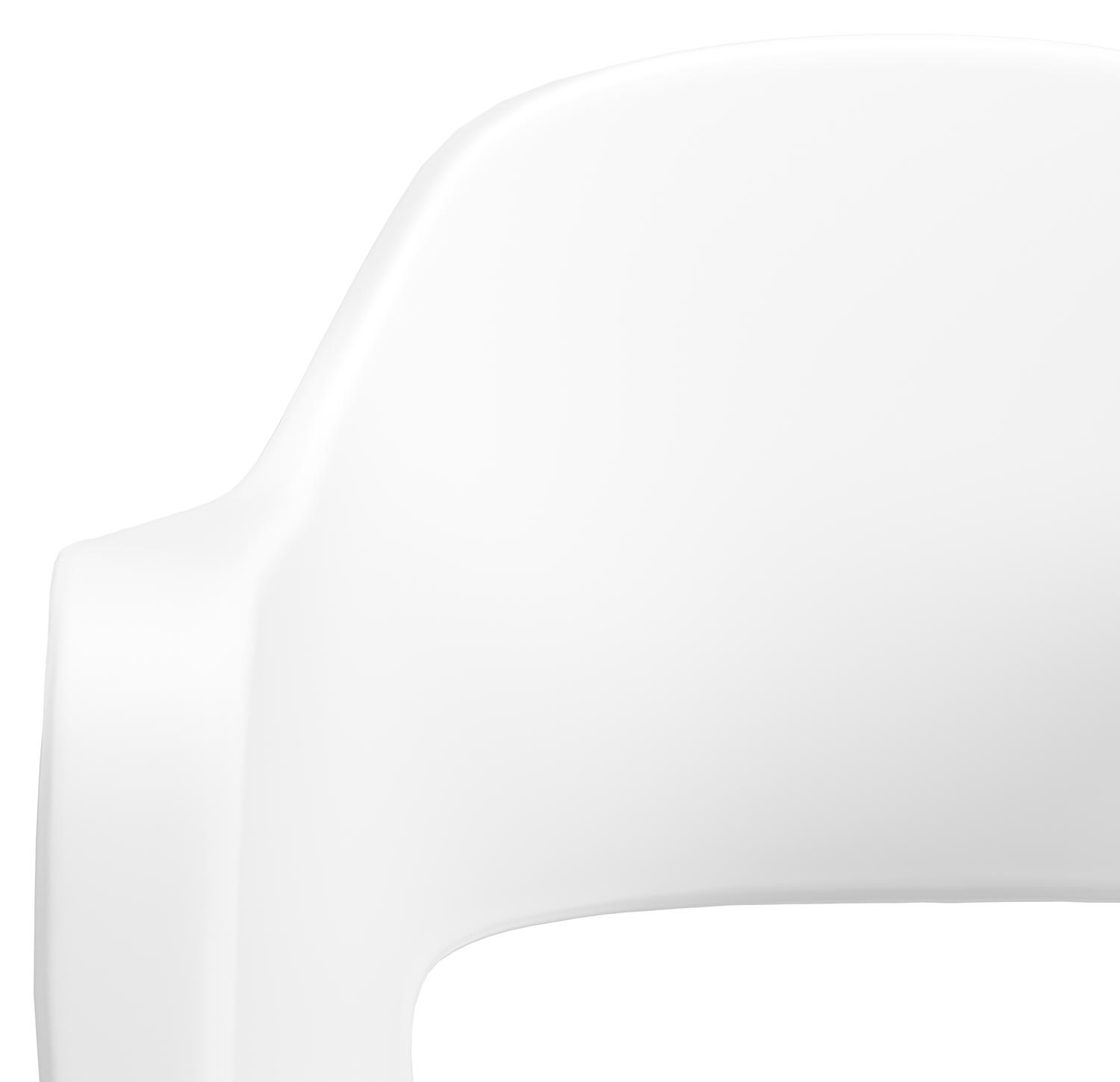 Artena tuinstoel in wit aluminium en wit kunststof