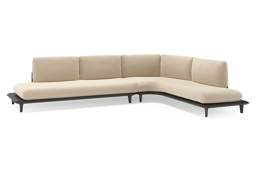 Chaise longue links + 2-zit