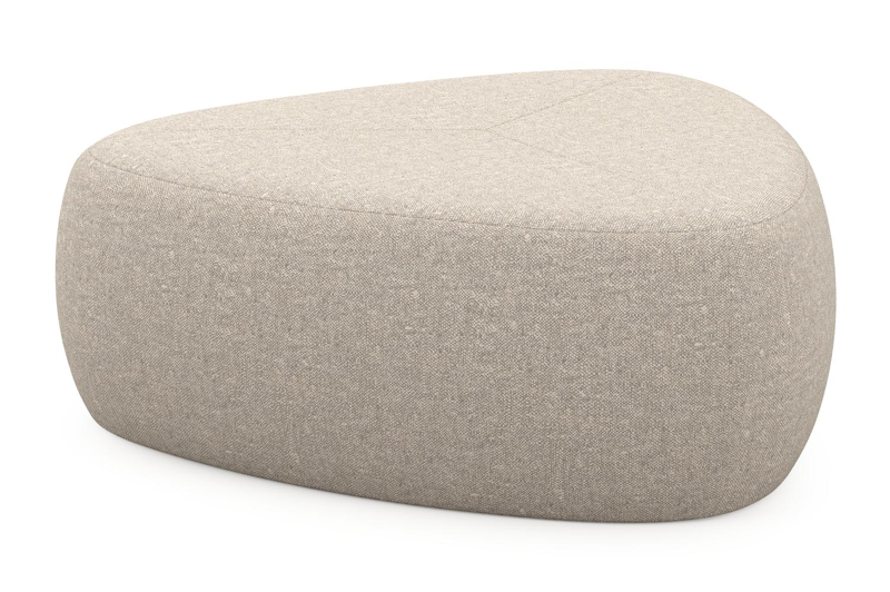 Masso poef in chartres pewter all weather sunbrella® luxe - B 90 x D 90 x H 35 cm