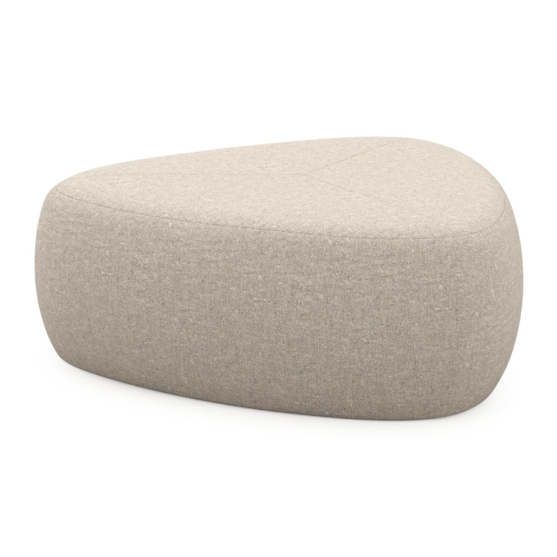 Masso poef in chartres pewter all weather sunbrella® luxe - B 90 x D 90 x H 35 cm