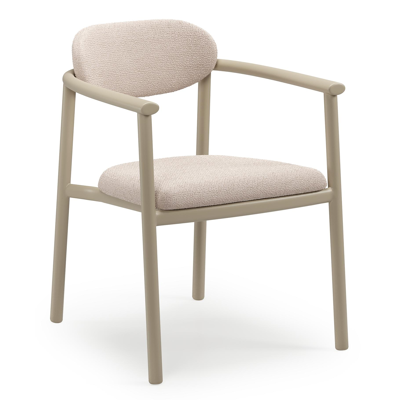 Ravo tuinstoel in beige aluminium met All Weather Sunbrella Luxe Wander Pilat kussen