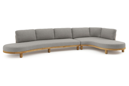 Chaise longue links + 3-zit organisch