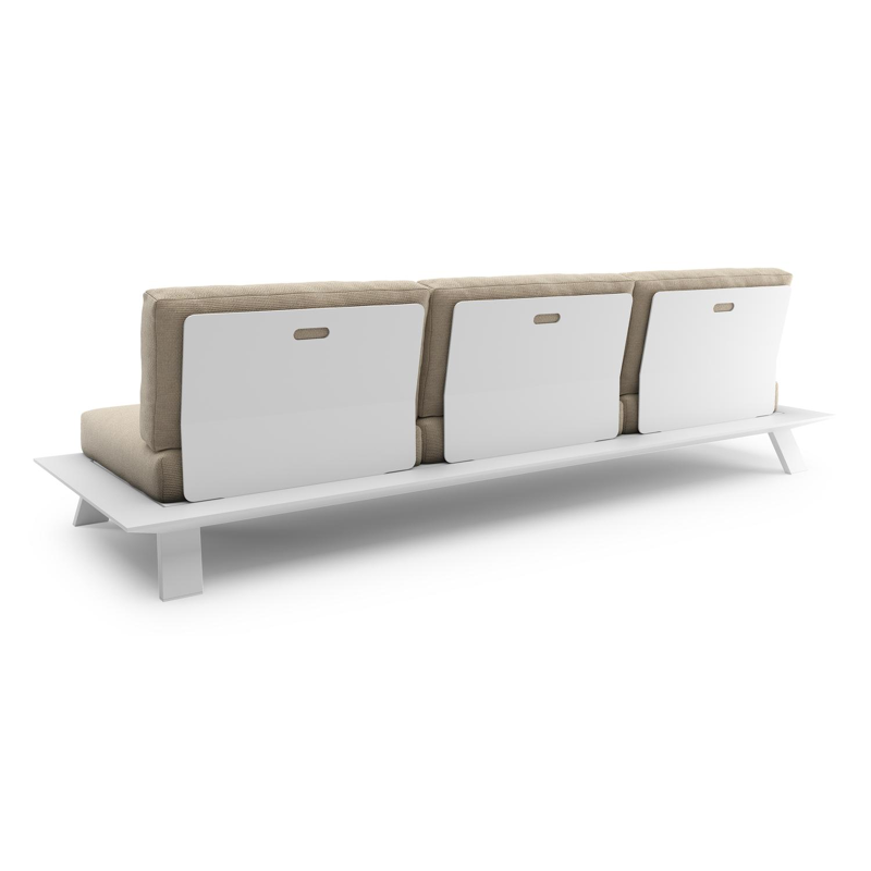 Cesano loungeset in wit aluminium met althea chalk all weather Cosytica kussen