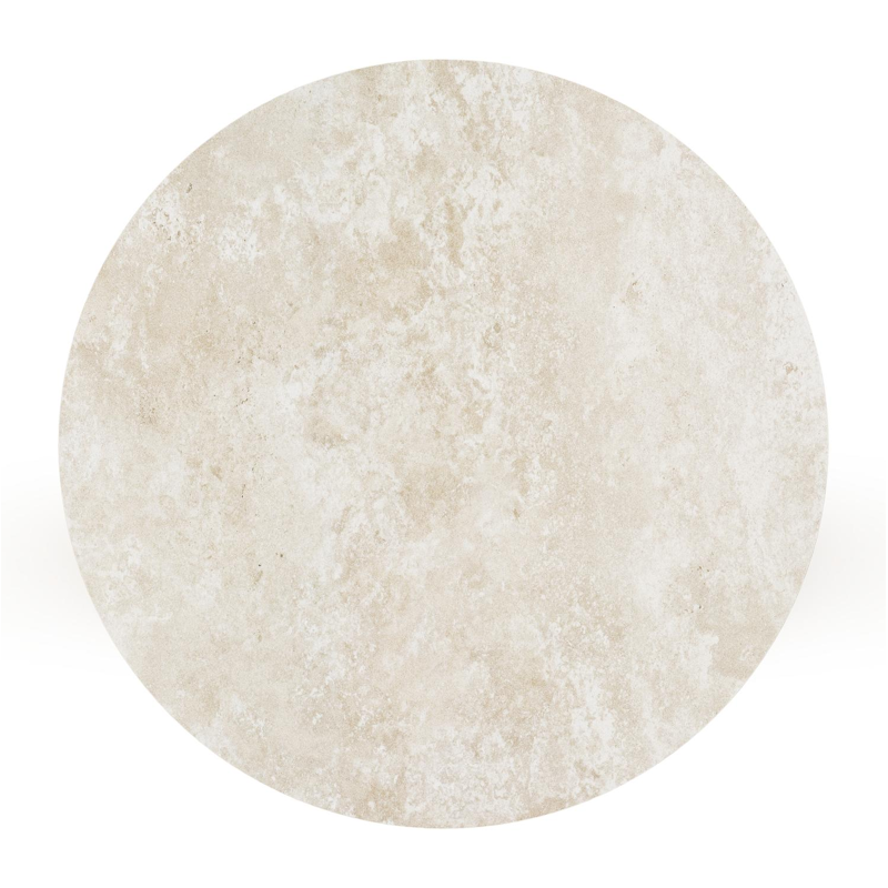 Bomero loungetafel in teak and volkeramiek Rapolano - Dia. 85 cm