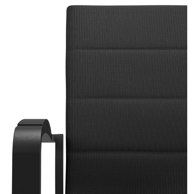 Lioni stapelbare tuinstoel in zwart aluminium en zwart luxe comfort textilene