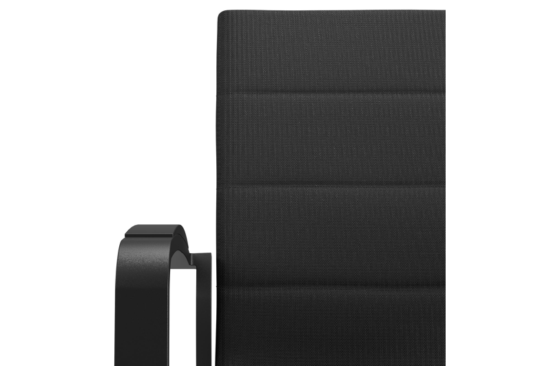 Lioni stapelbare tuinstoel in zwart aluminium en zwart luxe comfort textilene