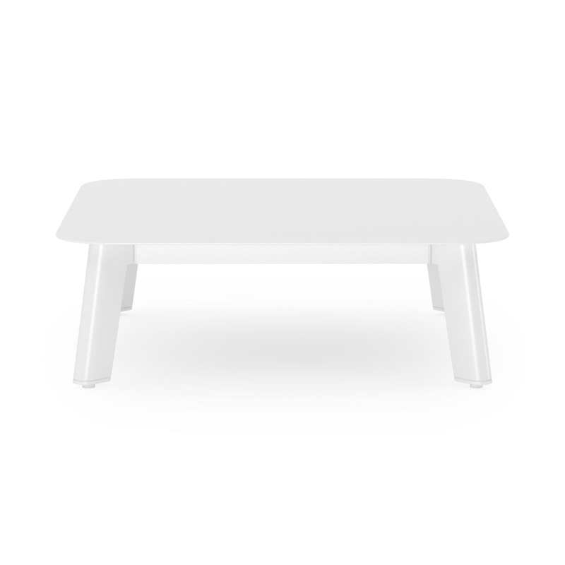 Mosa loungetafel in wit aluminium - L 64 x B 64 x H 21 cm