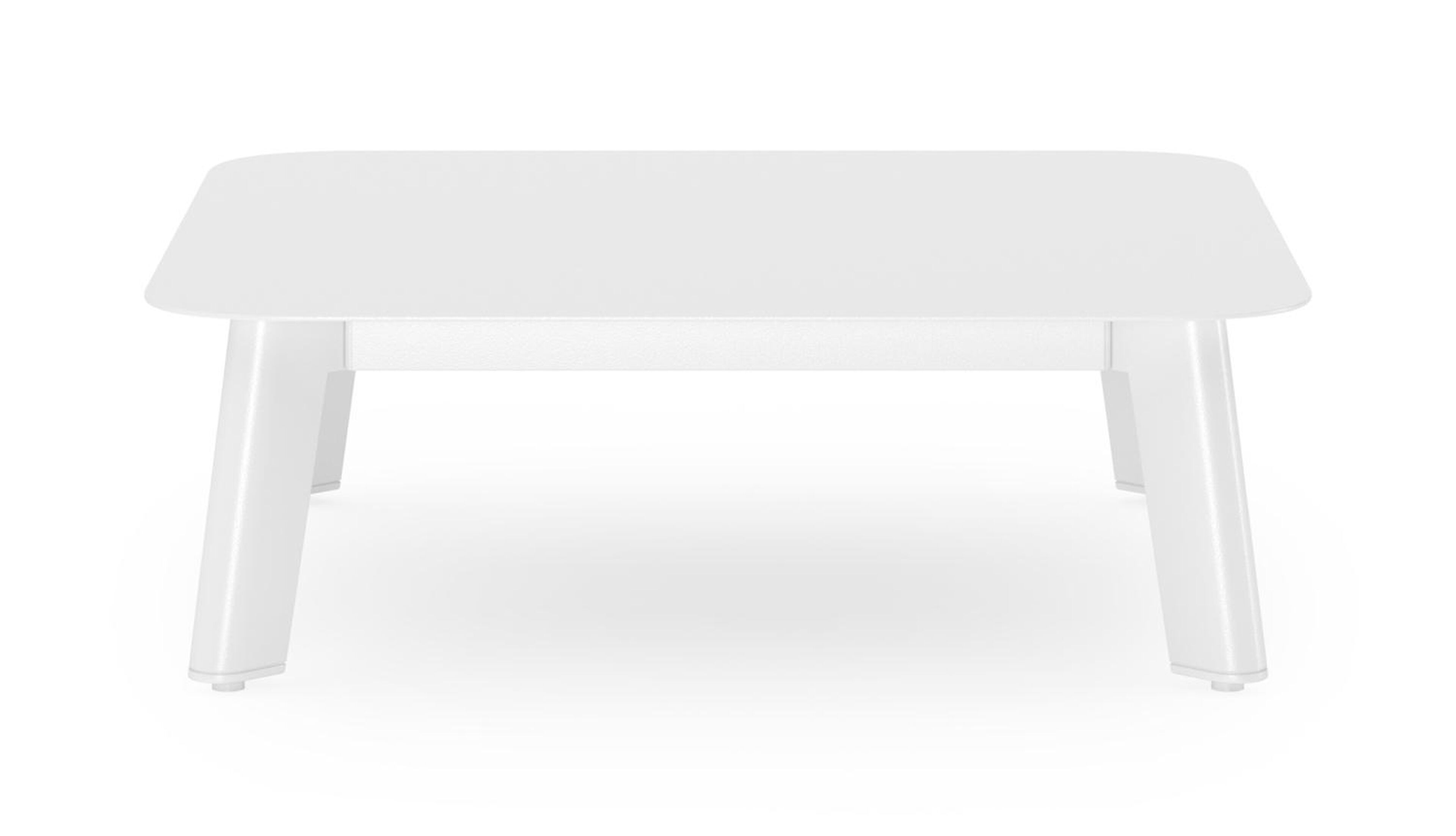 Table basse Mosa en aluminium blanc - Lg. 64 x Lrg. 64 x Haut. 21 cm