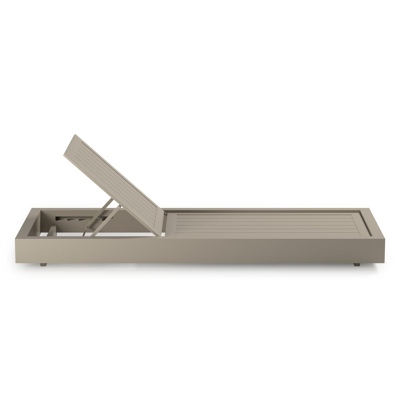 Como verstelbaar ligbed in beige aluminium met lopi marble all weather sunbrella® luxe