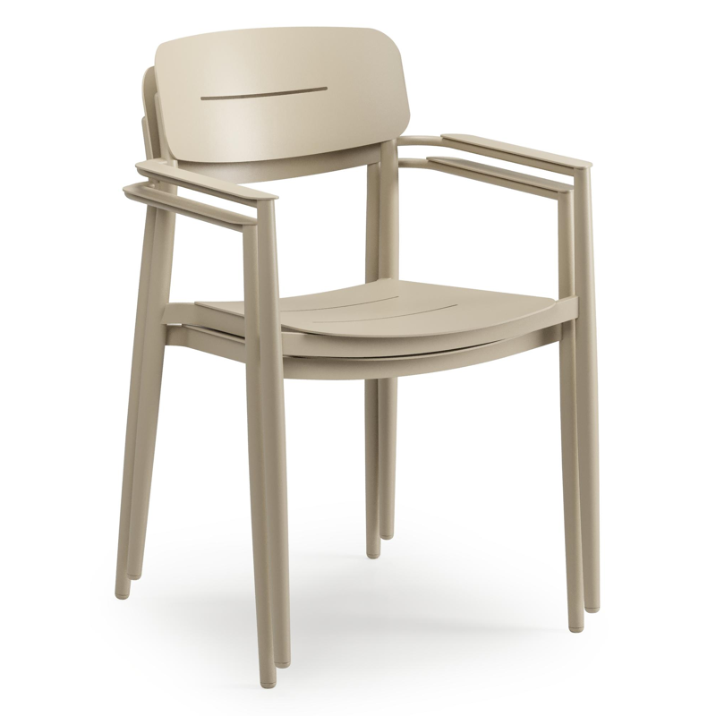 Cosa tuinstoel in beige aluminium