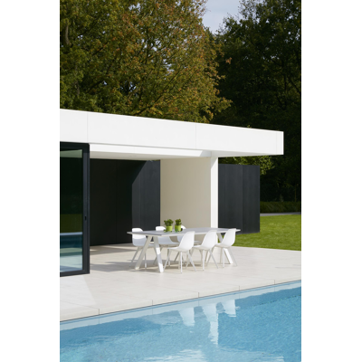 Cesano tafel wit-wit - aluminium met tafelblad in volkeramiek - L  x B