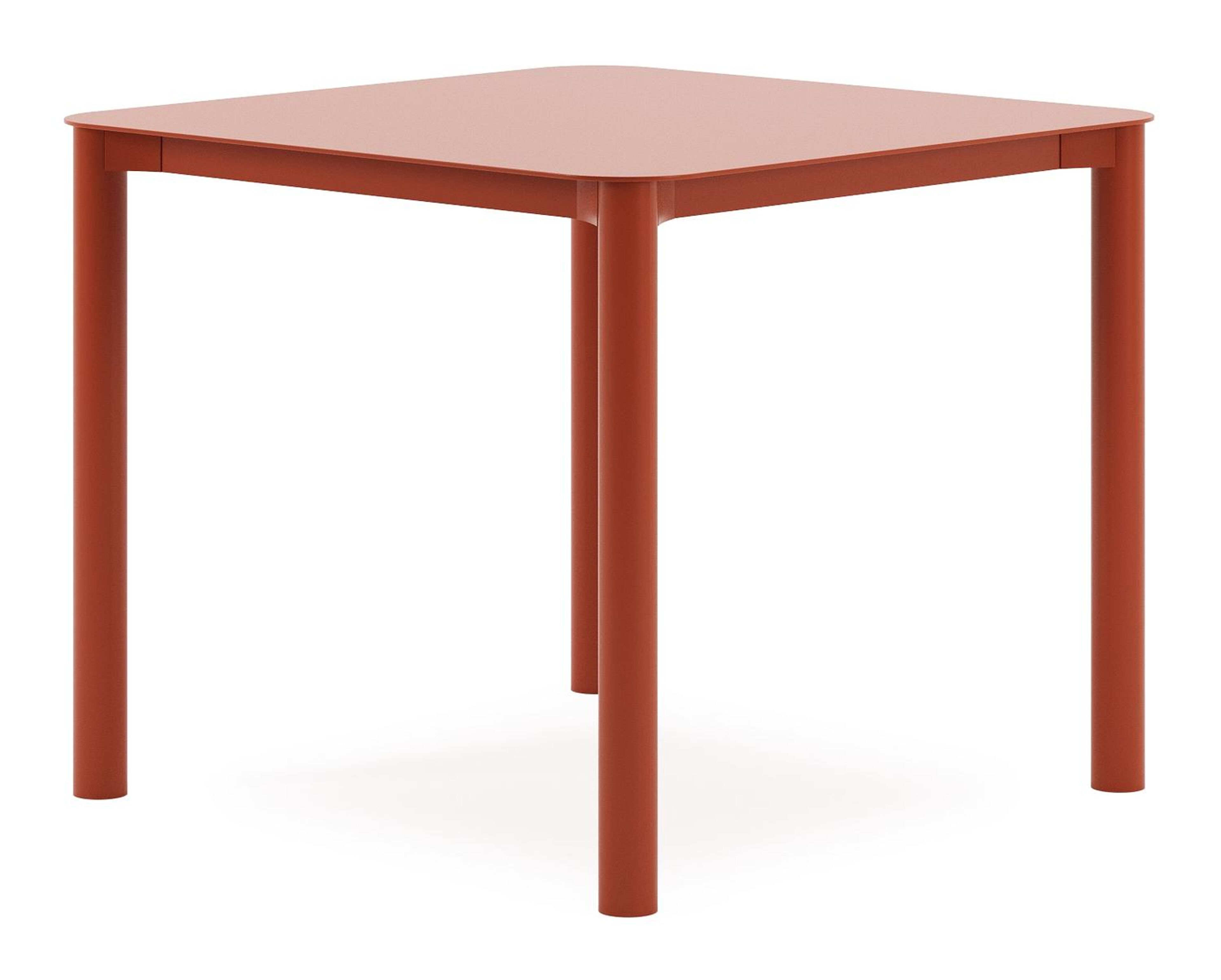 Orso tuintafel afgerond vierkant in roestbruin aluminium - L 90 x B 90 x H 75 cm