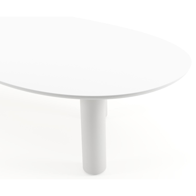 Amico tuintafel organisch in wit aluminium en volkeramiek Arctic White - L 320 x B 145 x H 73.5 cm