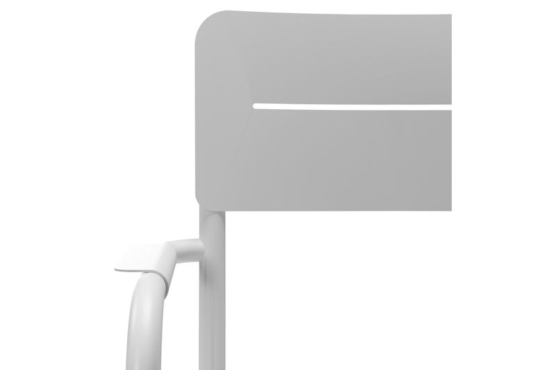 Bahia tuinset rechthoekig in wit aluminium met 8 Salto tuinstoelen