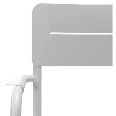 Bahia tuinset rechthoekig in wit aluminium met 8 Salto tuinstoelen