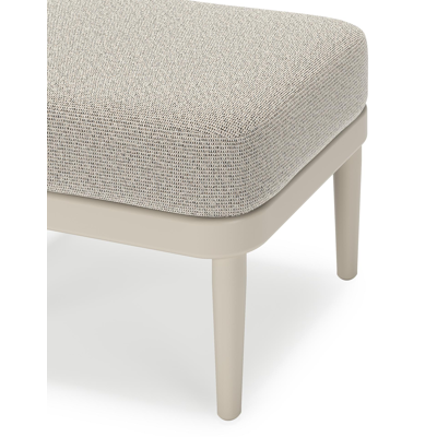 Pouf Orso en aluminium beige et coussins en all weather solica Firenze Sand