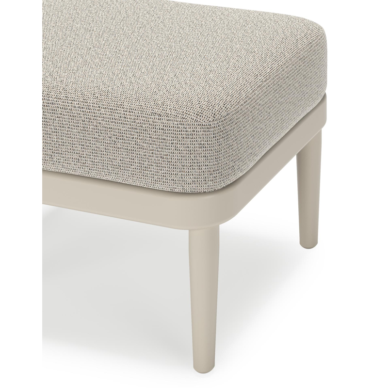 Pouf Orso en aluminium beige et coussins en all weather solica Firenze Sand