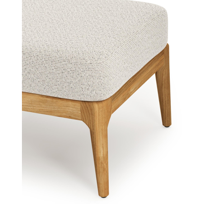 Pouf Orso en teck et coussins en all weather solica Firenze Natural