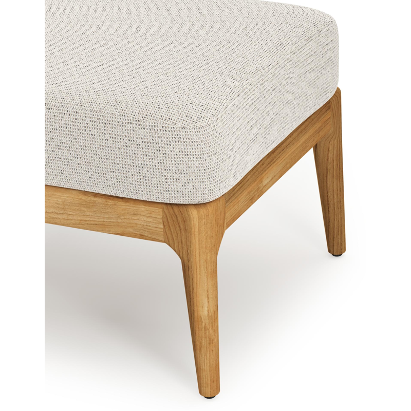Pouf Orso en teck et coussins en all weather solica Firenze Natural