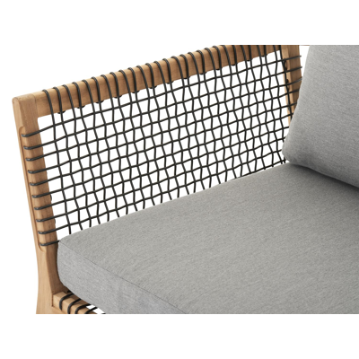 Cosito loungeset in teak en met natte charcoal chine Sunbrella® Premium kussens