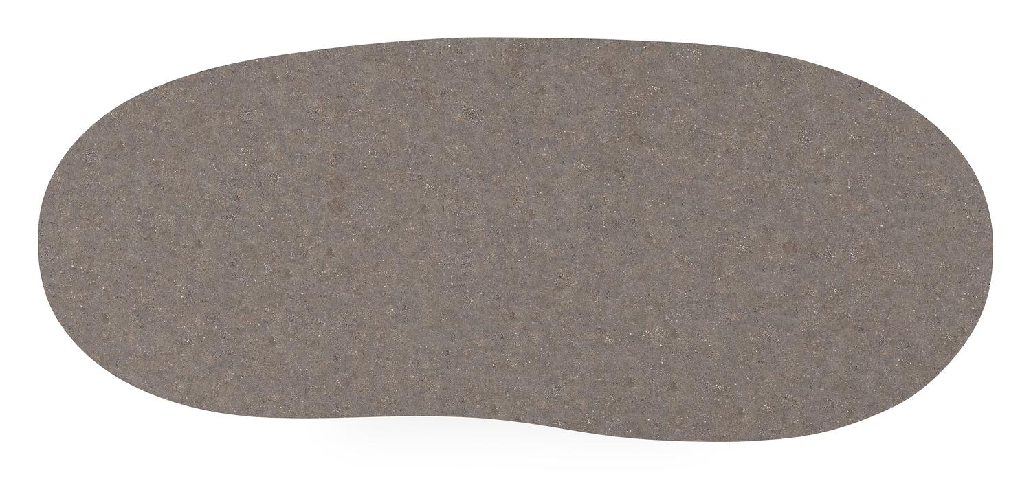 Table de jardin Organo organique en aluminium noir et céramique Wulong Lg. 280 x Lrg. 120 x Haut. 74 cm