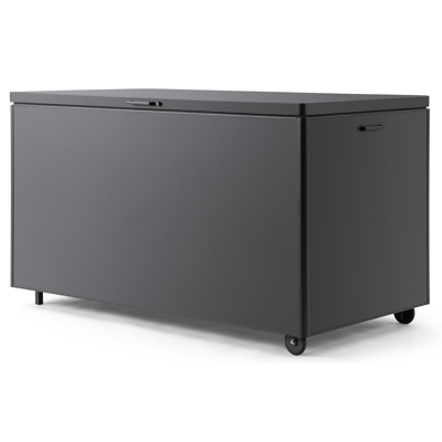 Kussenbox aluminium zwart B 164 x D 84 x H 89 cm